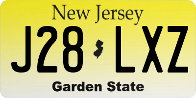 NJ license plate J28LXZ