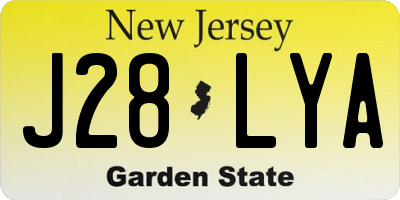 NJ license plate J28LYA