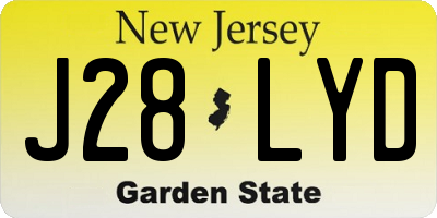 NJ license plate J28LYD