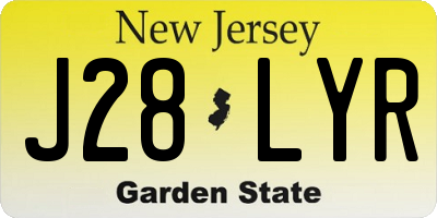NJ license plate J28LYR