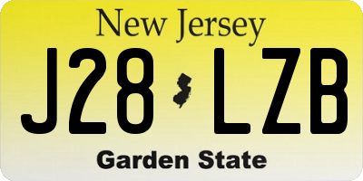 NJ license plate J28LZB