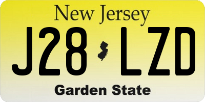 NJ license plate J28LZD