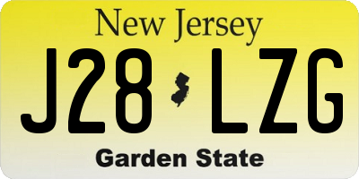 NJ license plate J28LZG