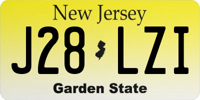 NJ license plate J28LZI