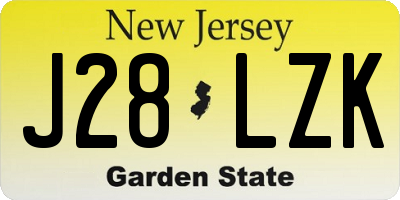 NJ license plate J28LZK