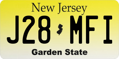 NJ license plate J28MFI