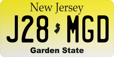 NJ license plate J28MGD