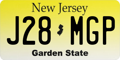 NJ license plate J28MGP