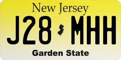 NJ license plate J28MHH