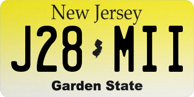 NJ license plate J28MII