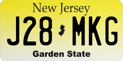 NJ license plate J28MKG