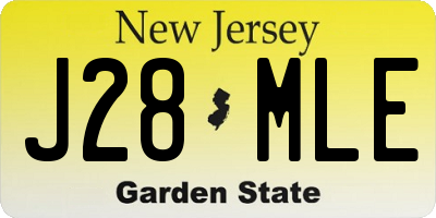 NJ license plate J28MLE