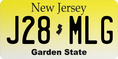 NJ license plate J28MLG