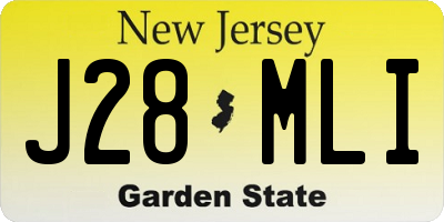 NJ license plate J28MLI