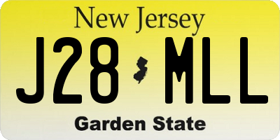 NJ license plate J28MLL