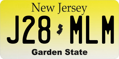 NJ license plate J28MLM