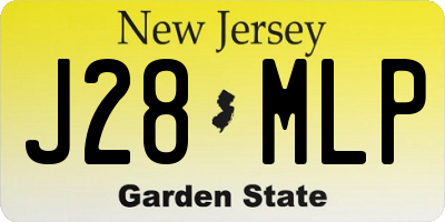 NJ license plate J28MLP