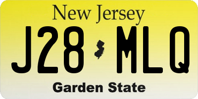 NJ license plate J28MLQ