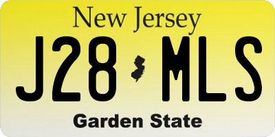 NJ license plate J28MLS