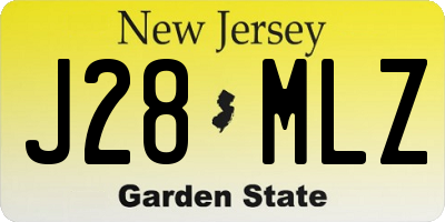 NJ license plate J28MLZ