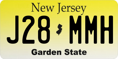 NJ license plate J28MMH