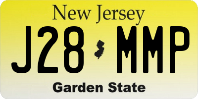 NJ license plate J28MMP