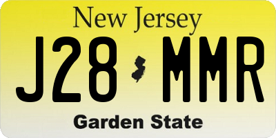 NJ license plate J28MMR