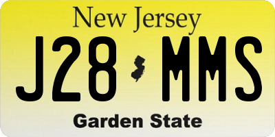 NJ license plate J28MMS