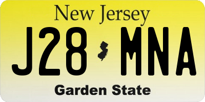 NJ license plate J28MNA