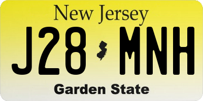 NJ license plate J28MNH