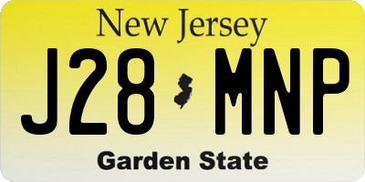 NJ license plate J28MNP