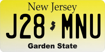 NJ license plate J28MNU
