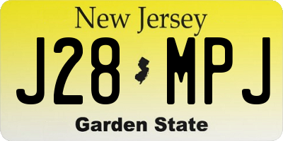 NJ license plate J28MPJ