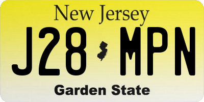 NJ license plate J28MPN