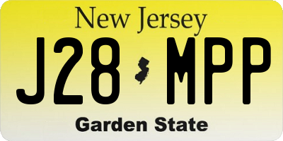 NJ license plate J28MPP