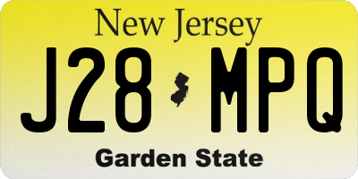 NJ license plate J28MPQ
