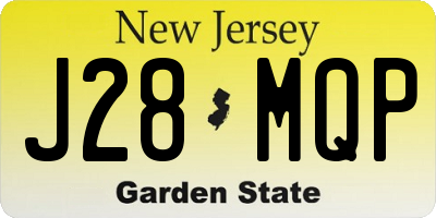 NJ license plate J28MQP