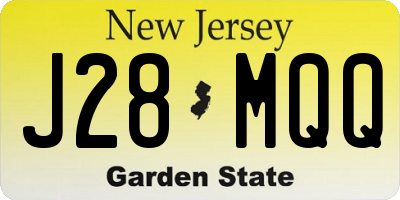 NJ license plate J28MQQ
