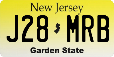 NJ license plate J28MRB
