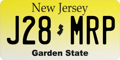 NJ license plate J28MRP