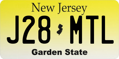 NJ license plate J28MTL