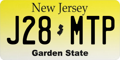 NJ license plate J28MTP
