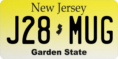 NJ license plate J28MUG