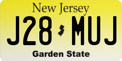 NJ license plate J28MUJ