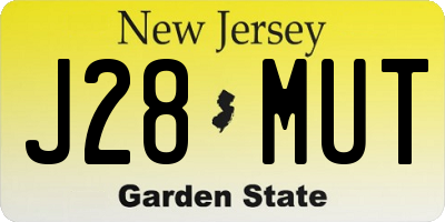 NJ license plate J28MUT