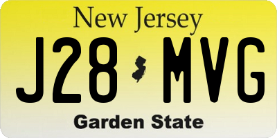 NJ license plate J28MVG