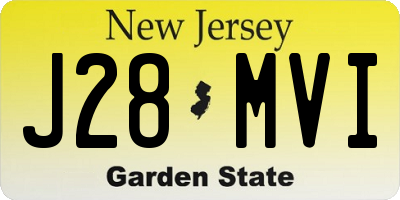 NJ license plate J28MVI