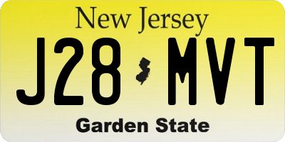 NJ license plate J28MVT