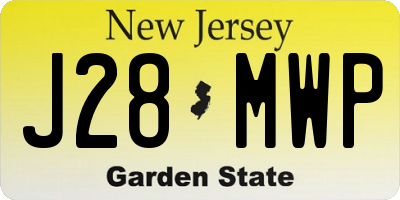 NJ license plate J28MWP