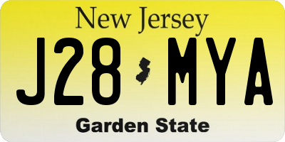 NJ license plate J28MYA